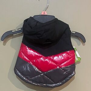 Stylish Black and Red Hooded Pet Coat 2/$20.00